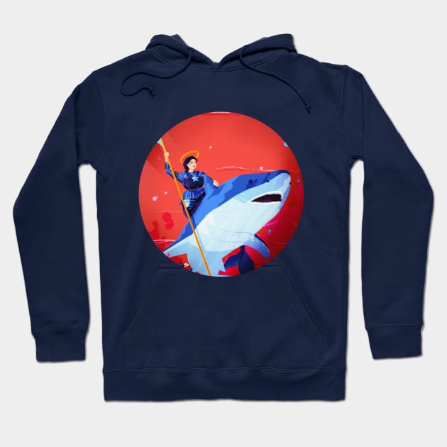 Joan of Shark_RoundVersion Hoodie by kjm.illustrations